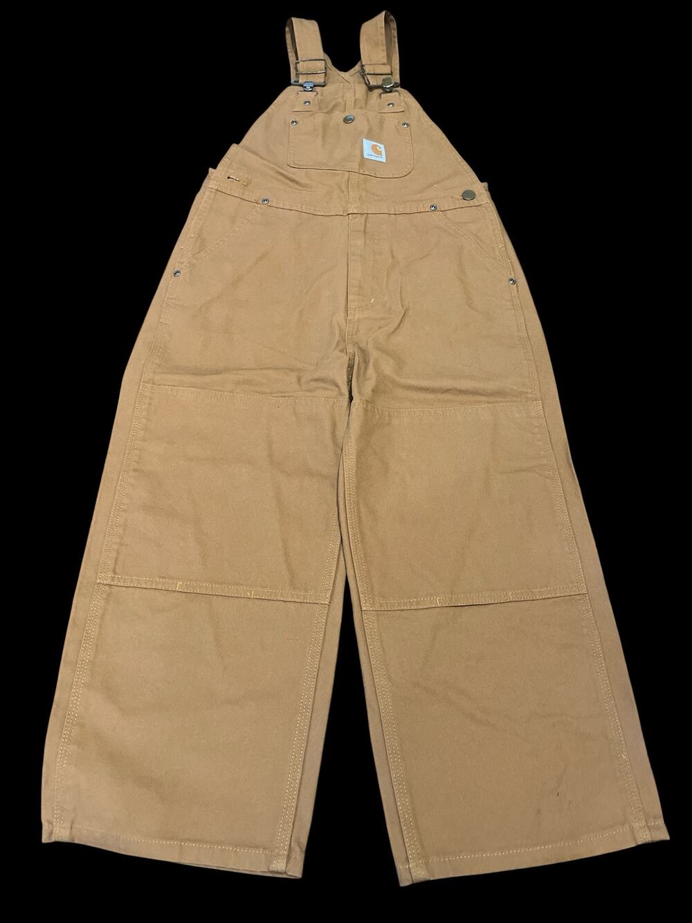 Carhartt Kids Overall/OX8603-B-Sz 8-Brown Duck Canvas-Double Knee-Adj Strap-1052